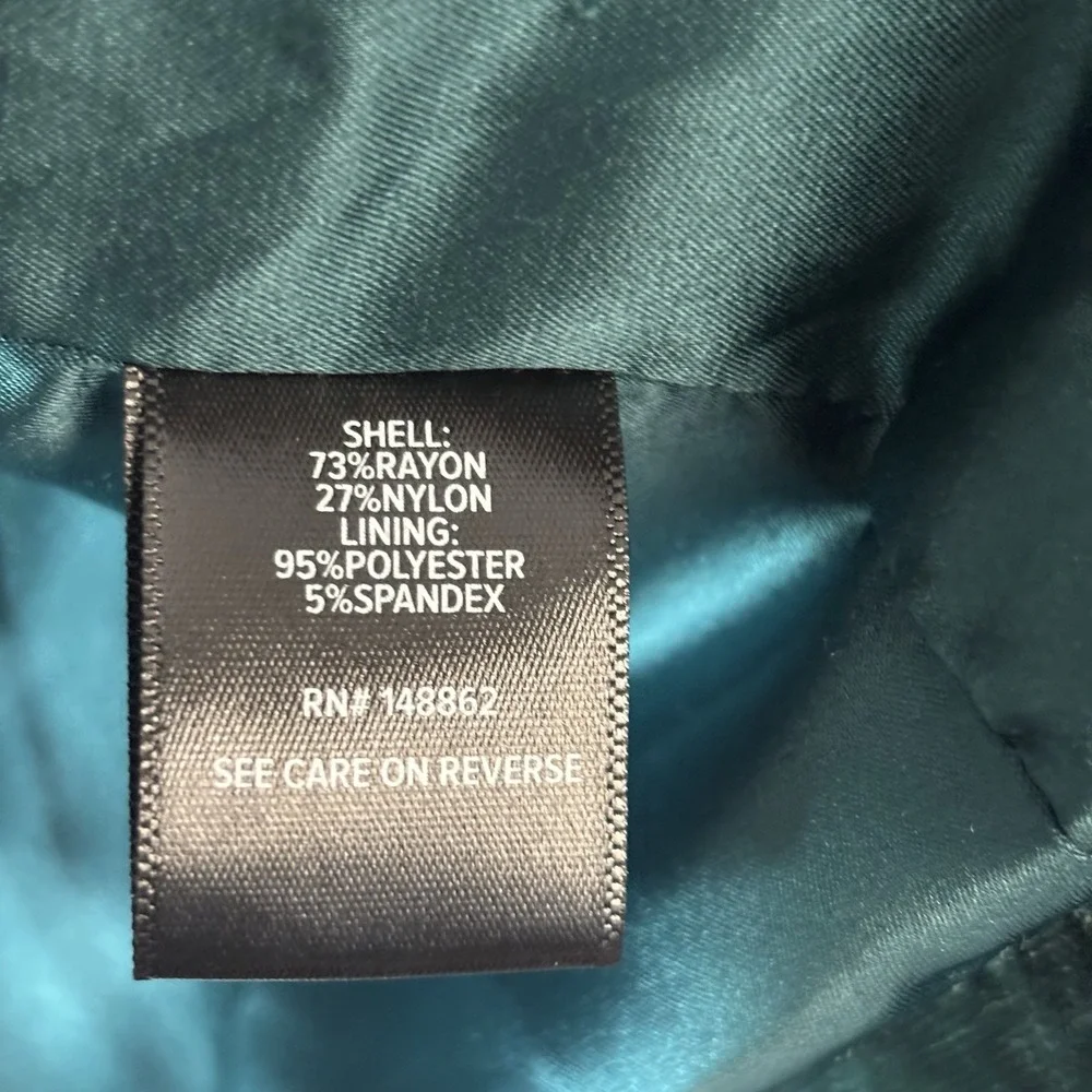 Torrid Velveteen Moto Jacket Mottled Texture‎ 4/26US Botanical Garden Green Zip